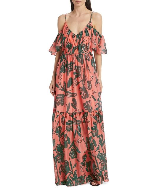 Tanya Taylor Beverly Floral Silk Blend Maxi Dress