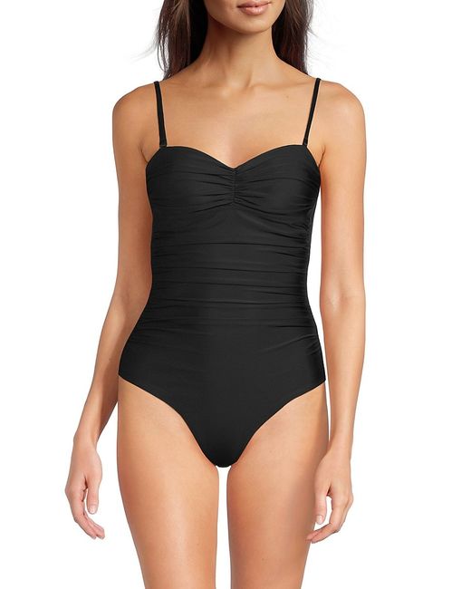 Ganni Ruched One Piece Swimsuit