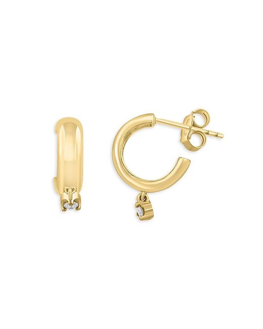 Effy ENY 14K Goldplated Sterling 0.09 TCW Diamond Drop Earrings