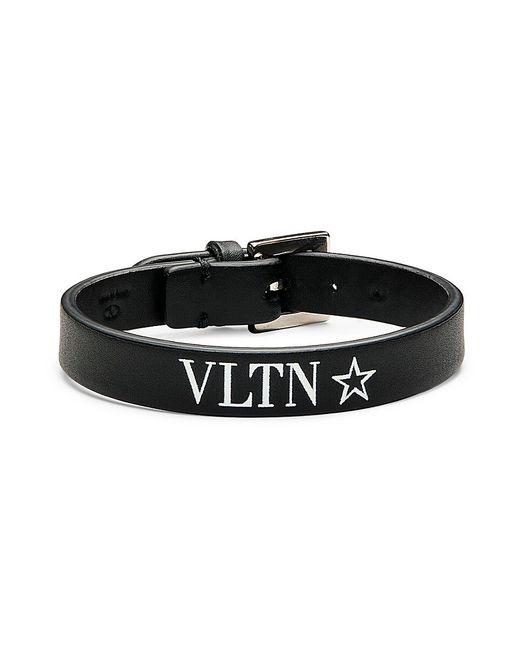 Valentino Logo Leather Bracelet