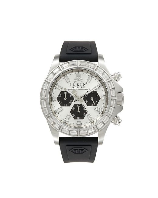 Philipp Plein Nobile Racing 43MM Stainless Steel Silicone Strap Chronograph Watch