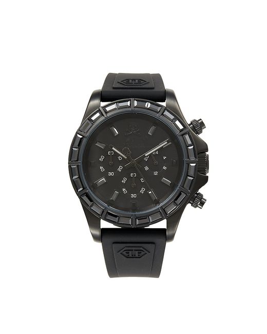 Philipp Plein Nobile Racing 43MM Stainless Steel Case Silicone Strap Chronograph Watch
