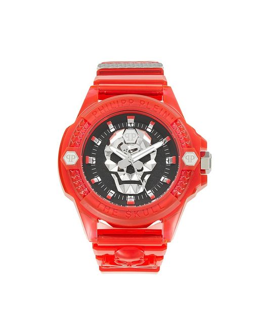 Philipp Plein kull Synthetic 45MM Polycarbonate Silicone Strap Watch