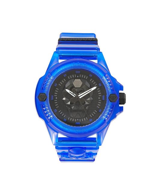 Philipp Plein The kull Synthetic 45MM Polycarbonate Silicone Strap Watch