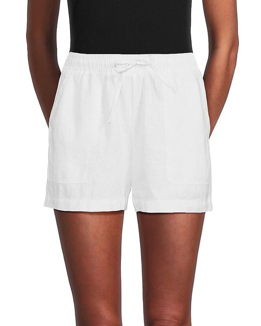 Saks Fifth Avenue Drawstring 100 Linen Shorts