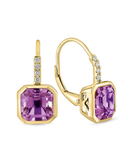 Effy 14K Gold Diamond Huggie Earrings