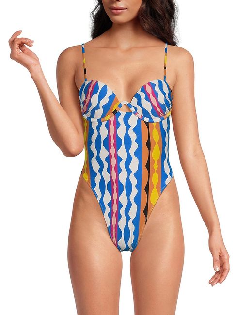 Montce Elany Abstract Striped One Piece Swimsuit