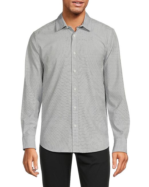 Kenneth Cole Print Long Sleeve Shirt