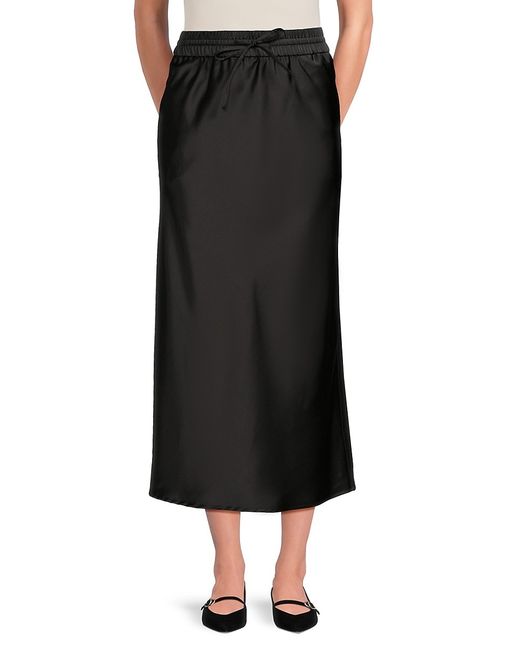 Saks Fifth Avenue Satin A-line Midi Skirt