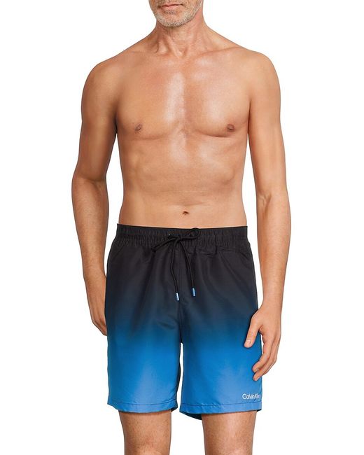 Calvin Klein Gradient Logo Drawstring Swim Shorts