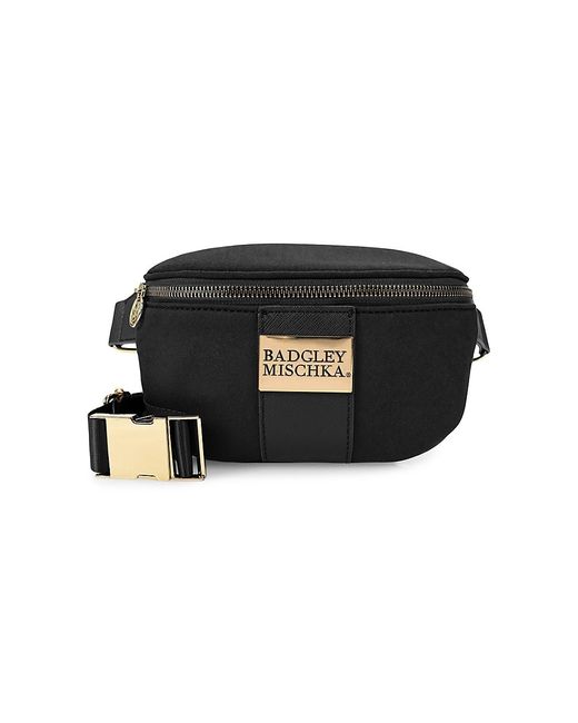 Badgley Mischka Sage Logo Faux Leather Belt Bag