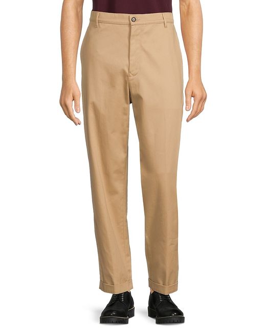Kenzo Solid Flat Front Chino Pants