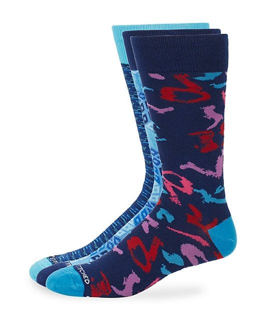 Unsimply Stitched Three-Pack Multicolored Socks