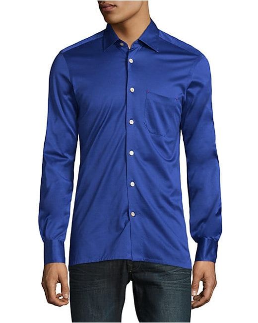 Abla Vibrant Cotton Button-Down Shirt