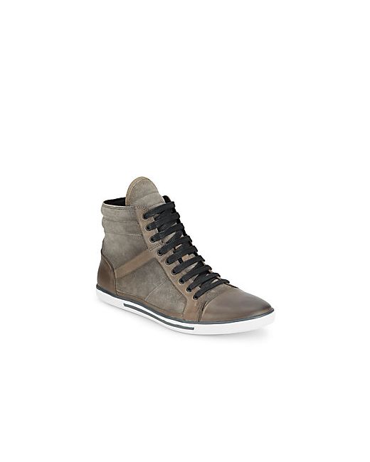 Kenneth Cole Sun-Down Leather Suede High-Top Sneakers