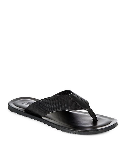 Saks Fifth Avenue Made in Italy Leather Flip-Flop Sandals
