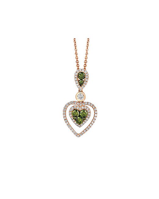 Le Vian Two-Tone Diamond Double Drop Pendant Necklace