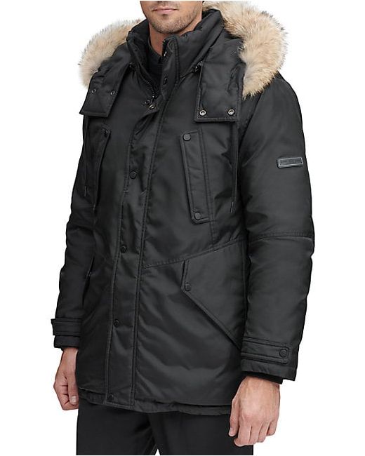 MARC NEW YORK by ANDREW MARC Lafayette Regular-Fit Coyote Fur-Trimmed Parka