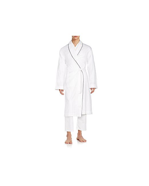 Saks Fifth Avenue BASIC ROBE W/PIPING