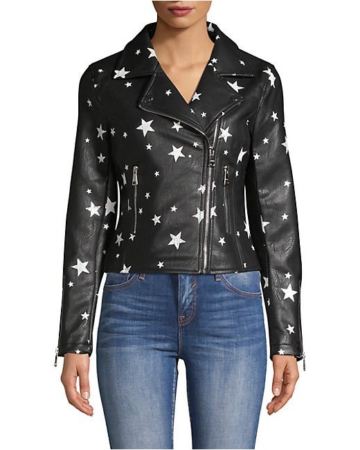 Vigoss Stars Faux Leather Jacket