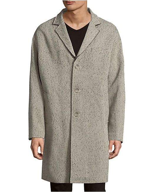 Calvin Klein Speckled Oversize Crombie Coat
