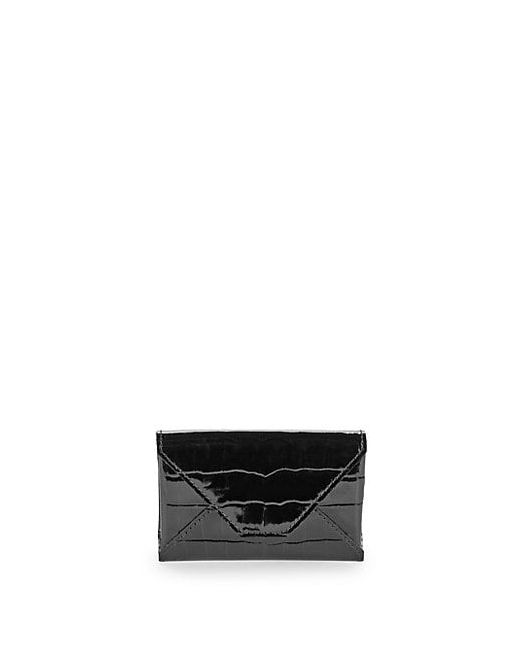 Abas Embossed Patent Leather Envelope Card Case