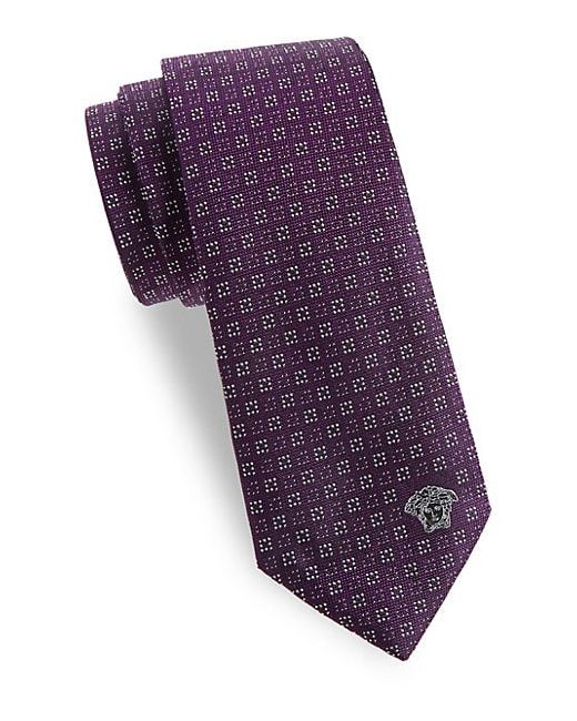 Versace Collection Geometric Dot Silk Tie