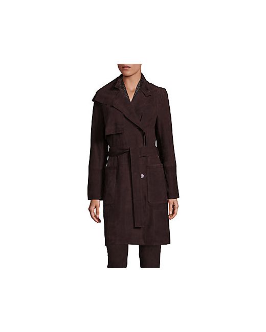 Kobi Halperin Leather Long Sleeve Trench Coat