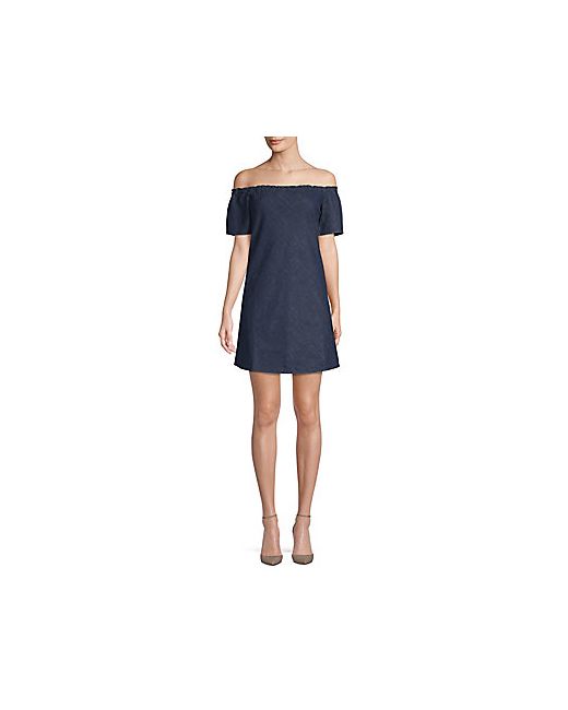 AG Adriano Goldschmied Short-SleeveCottonOff-The-ShoulderDress