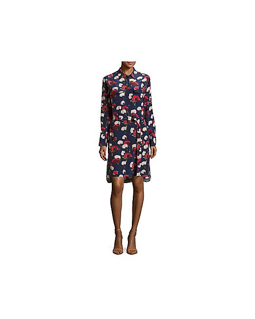 Equipment Delany Printed High-Low Shirtdress