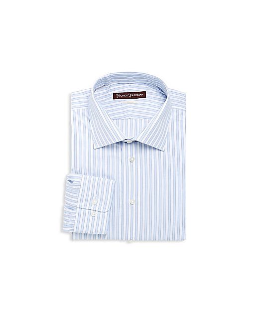 Hickey Freeman Striped Cotton Casual Button-Down Shirt