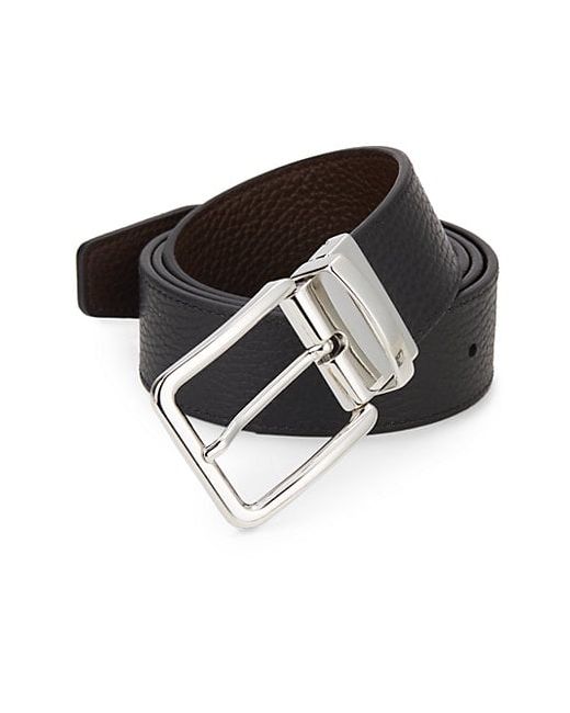 Saks Fifth Avenue Made in Italy Reversible Pebbled Leather Belt