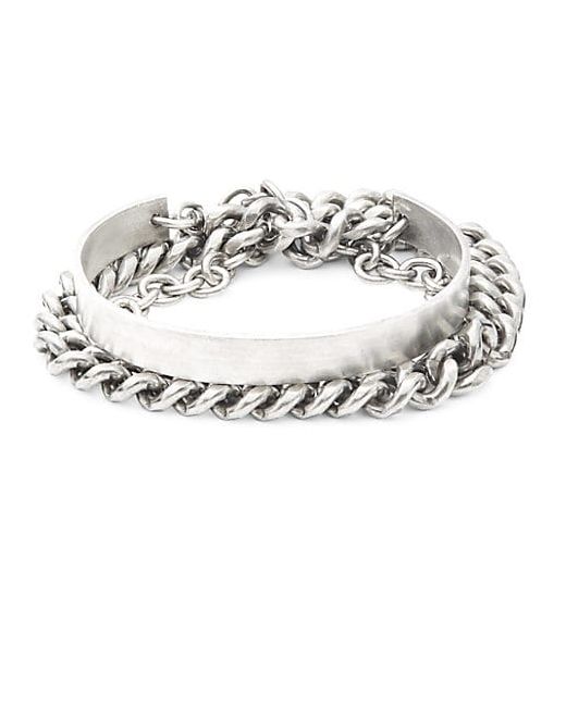 The Monotype Large Curb Round Cable Cuff Bracelet