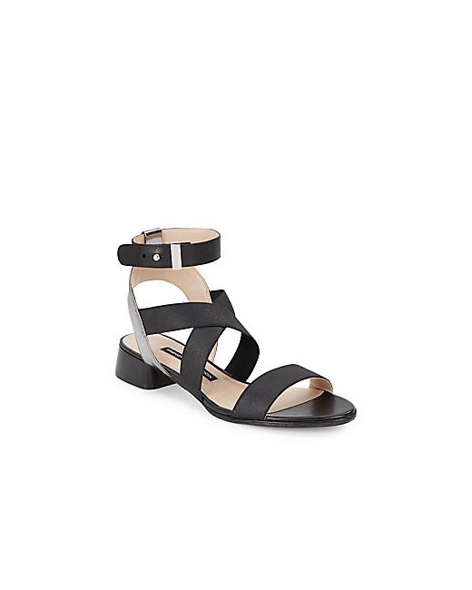 French Connection Corazon Leather Trimmed Sandals
