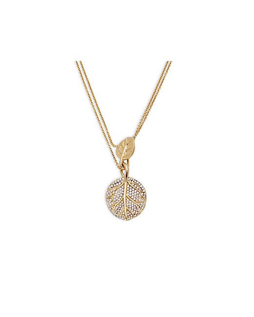 Michael Aram Botanical Leaf Diamond 18K Pendant Necklace