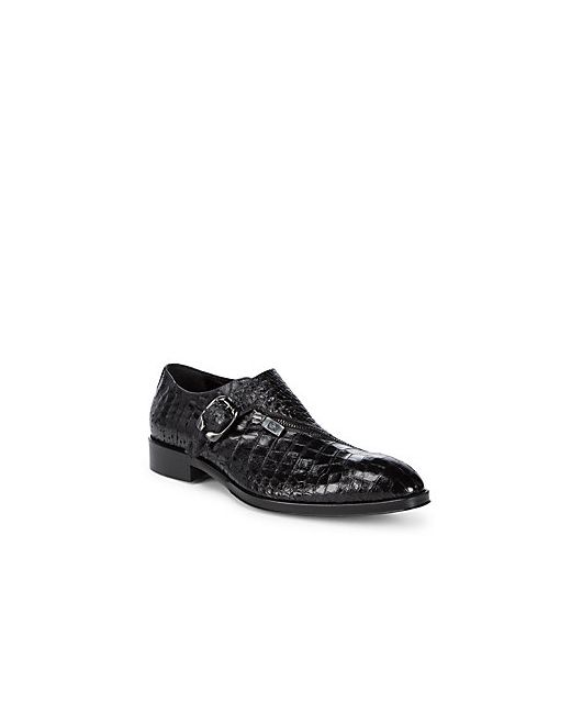 Jo Ghost Embossed Leather Monk Strap