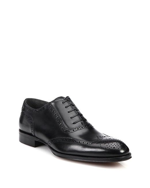 To Boot New York Duke Burnished Leather Brogue Lace-Up Shoes