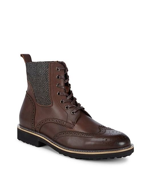 Zanzara Brogue Leather Ankle Boots