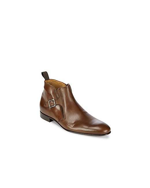 Massimo Matteo Solid Leather Chelsea Boots