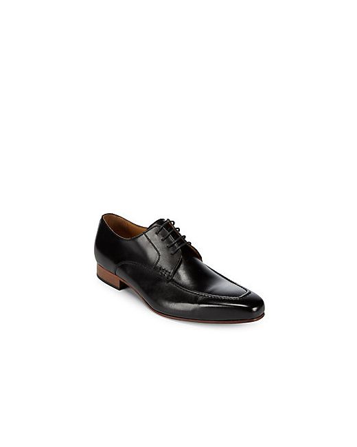 Massimo Matteo Square Toe Leather Derby Shoes