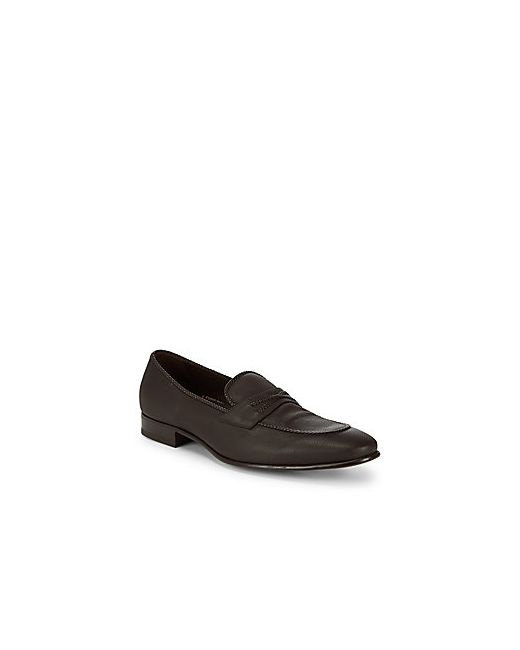 a. testoni Classic Leather Penny Loafers