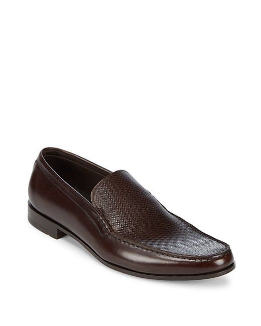 Canali Slip-On Leather Loafers