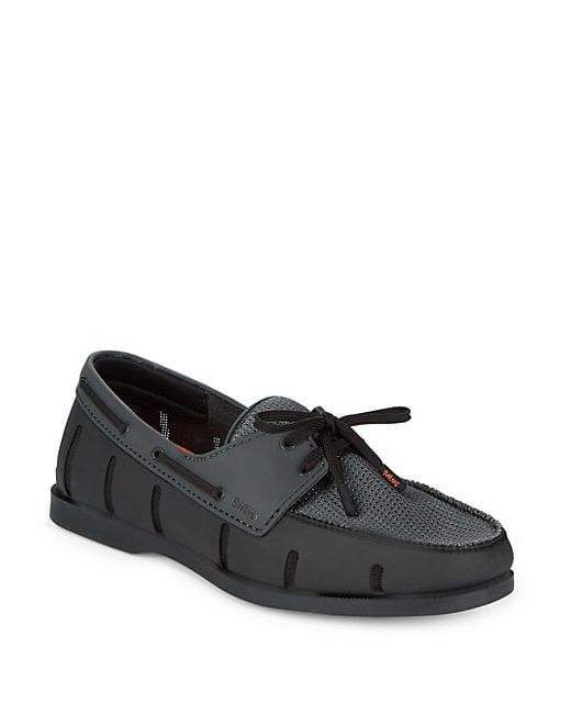 Swims Lace-Up Boat Loafers
