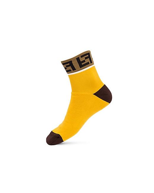 Fendi FF Logo Trim Socks