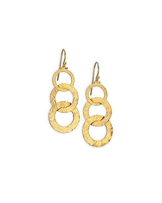 Gurhan Hoopla 24K Yellow Infinity Triple-Drop Earrings