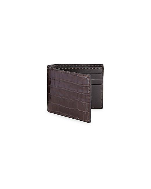 Saks Fifth Avenue COLLECTION Croc-Embossed Leather Bifold Wallet
