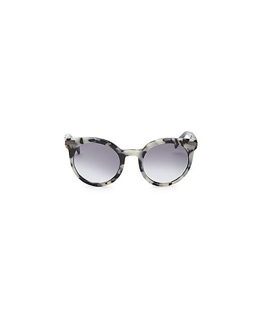 Balmain 51MM Round Tortoise Shell Sunglasses