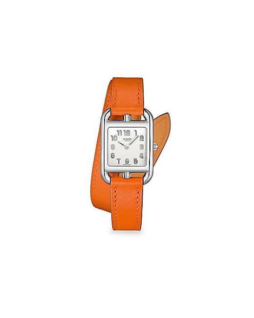 Hermès Cape Cod Stainless Steel Leather Strap Watch