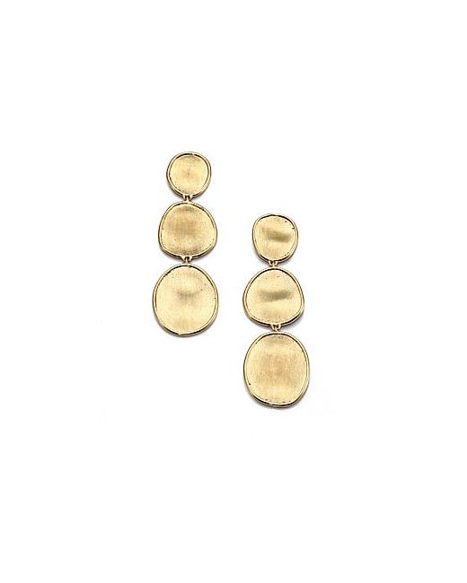 Marco Bicego Lunaria 18K Yellow Triple-Drop Earrings