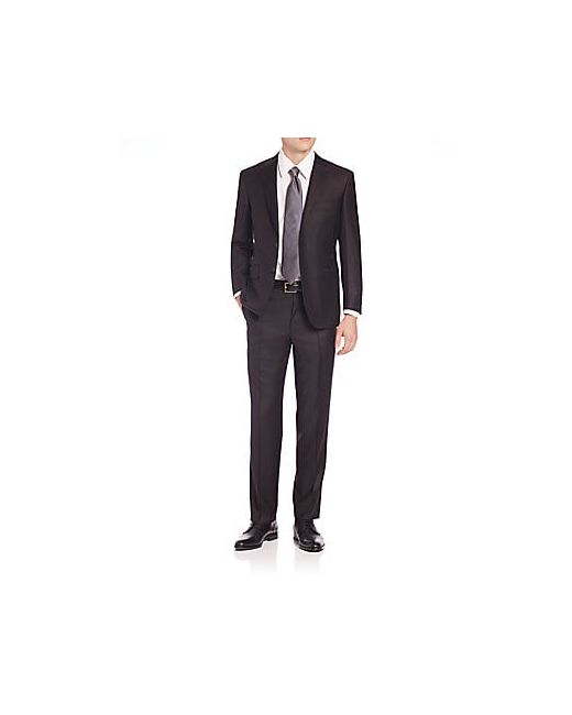 Canali Solid Wool Suit 60 50